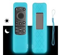 Silicone Remote Control Case Compatible with Samsung BN59-01432A BN59-01432D BN59-01432J BN59-01432 TM2360E TM2361E TV Remote Shockproof Protective Shell Cover with a Lanyard (Fluorescent Blue)