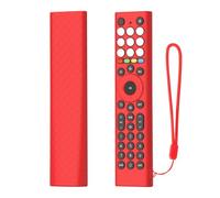 Silicone Remote Control Cover for HISENSE ERF2K38H, Anti-scratch Shockproof TV Remote Skin Holder Skin with Lanyard, Comprehensive Protection, Anti-slip texture (red)