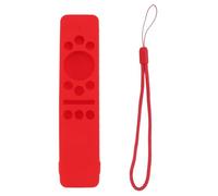 Silicone Remote Control Cover Protective Case for Smart TV Series Shockproof Anti Slip Washable Soft Skin Friendly Design with Rope and Precise Cutouts for Kids Pets Family Use (Red)