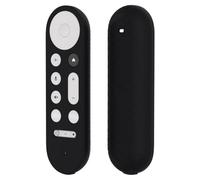 Silicone Remote Controller Cases Protective Covers for Google TV Streamer 4K TV 2024 for Google GY3LE Remote Controller,Washable Shockproof Anti-Slip Protector Shell with Lanyard (Black)