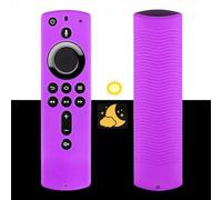 Silicone Remote Cover Case (Glowing in The Dark), for 4K, 3rd Gen Shockproof Protective Silicone Case Lightweight Anti Slip Shockproof Remote Cover-Purple