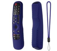 Silicone Remote Protective Case for LG TV Remote MR21GA MR21GN MR21GC MR22GA MR22GN MR22GC MR23GA MR23GN MR23GC TV Stick Anti-Slip Cover Sleeve Shockproof Protector with Lanyard (Dark Blue)