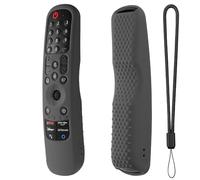 Silicone Remote Protective Case for LG TV Remote MR21GA MR21GN MR21GC MR22GA MR22GN MR22GC MR23GA MR23GN MR23GC TV Stick Anti-Slip Cover Sleeve Shockproof Protector with Lanyard (Dark Gray)