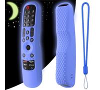 Silicone Remote Protective Case for LG TV Remote MR21GA MR21GN MR21GC MR22GA MR22GN MR22GC MR23GA MR23GN MR23GC TV Stick Anti-Slip Cover Sleeve Shockproof Protector with Lanyard (Luminous Blue)