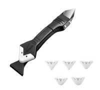 Silicone Remover Tool Kit 3-in-1 Remover, Grout Scraper & Smoothing Tools with Replaceable Pads for Kitchen, Bathroom and Floor Sealing