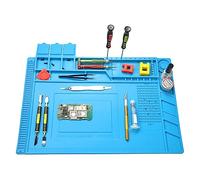 Silicone Repair Mat Soldering Mat, Repair Maintenance Pad Anti-static Electronic Work Mat, 45*30cm Repair Maintenance Pad for Heat Gun Soldering Station, Silicone Work Mat with Evikoo