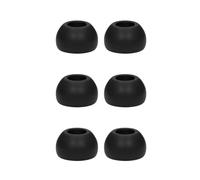 Silicone Replacement Ear Tips for Sennheiser CX80S CX350BT CX150BT CX300II Eartips Earbuds Covers, Large, Medium, and Small Earplugs Accessories,3 Pairs Black S