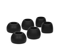 Silicone Replacement Ear Tips for Sennheiser CX80S CX350BT CX150BT CX300II Eartips Earbuds Covers, Large, Medium, and Small Earplugs Accessories,3 Pairs Black S M L