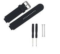 Silicone Replacement Strap Compatible with Garmin Forerunner/Approach Watches, Soft Comfortable Watch Band with 2 Screwdrivers & 2 Spring pins, Adjustable Sports Bracelet for Daily/Outdoor Activities