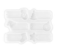 Silicone Resin Christmas Ornaments | 6 Cavity Silicone Casting Supplies | Hanging Cement Decorations, DIY Concrete Makers, Jewellery Makers, Crafts Fans