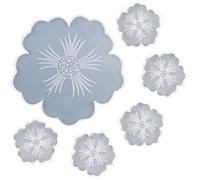 Silicone Resin Flower Shape Tray Mold Flower Shape Geode Platter Epoxy Casting Molds for Making Home Decor Gift Molds Large Tray