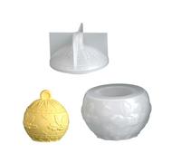 Silicone Resin Mold Featuring Holiday Berries Snowflake Designs Handmade Storage Container Mold for Resin Storage Jar Molds