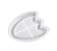 Silicone Resin Molds Heart Oval Shape Rolling Tray Mold Epoxy Casting Candy Container Plate