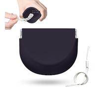 Silicone Retainer Case Soft Upgraded Cute Aligner Case Slim Partial Denture Case Container Holder Night Guard Braces Case with Lanyard for Girl Women Men Travel (Black)