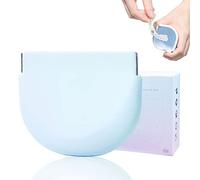 Silicone Retainer Case with Lanyard Slim Cute Retainer Holder Dental Thin Container Braces Case for Girl Women Kids Men Travel Partial Denture Night Mouth Guard Aligner Case(Light Blue)