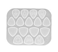 Silicone Reusable Multipurpose DIY Triangle Guitar Picks Crystal Resin Casting for Guitar Beginners Musicians Rock Lovers Silicone Material 5.4in 6.5in Size
