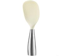 Silicone Rice Spoon with Stainless Steel Handle, Heat Resistant up to 230 °C, Non-Stick for Surface for Easy Serving and Cleaning, Standing Upright, 21 x 7.8 cm (A)