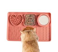 Silicone Rick Mat for Dog Slow Feeder Snack Bowl from the Slide Dog Extends for the Riddle that Eat Time | Educational Mats That Help You Play Sensory To Develop, Concentration