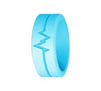 Silicone Ring - Flexible Ice Silk Material, Rubber Component, Heartbeat Wedding Ring | Creative Exquisite Soft Ring for Couples, Outdoor Survival Light, Jewellery, Gift