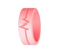 Silicone Ring - Glow ECG Heartbeat Design, Soft Flexible Unisex Glw Silicone Band, Fluorescent Night Glow Finish, Smooth Comfort Fit Stretch Design,for Daily Wear, Gifting Occasions