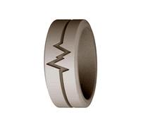 Silicone Ring - Glow ECG Heartbeat Design, Soft Flexible Unisex Glw Silicone Band, Fluorescent Night Glow Finish, Smooth Comfort Fit Stretch Design,for Daily Wear, Gifting Occasions