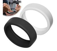 Silicone Ring Protector, 2Pcs Silicone Rings Compatible with Oura Ring 4/Oura Rings Gen3, Anti Scratch Elastic Soft Cover Ring Protector Gym for Workout Sports Women Men (Black White, M for 11/12/13)