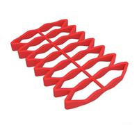 Silicone Roasting Rack for Oven For Cooking with Elevated Design to Keep Food Raised Above Fats and Liquids for Improved Roasting Results (Red)