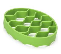 Silicone Roasting Rack Steamer by Senril - Pressure Cooker Accessories for Baking, Canning, Cooking, and Steaming, Compatible with 6 Quart and 8 Quart Cookers (Oval, Green)