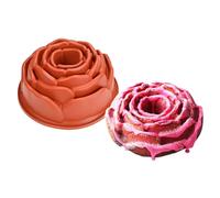 Silicone Rose Shaped Moose Cake Pan Non-Stick Dessert Bakeware for Celebration