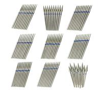 Silicone Rotary Nail Drill Bits , Diamond Nail Drill Bits Pack of 10 Stainless Steel 2.35mm Shank Multiple Grits for Manicure Pedicure(263-018m)
