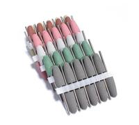 Silicone Rotary Nail Drill Bits , Silicone Nail Drill Bits Pack of 10 for Manicure and Polishing Multicolor 2.35mm Shank(T26-48)