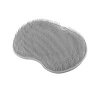 Silicone Rub Back Brush Massage Shower Mat Bath Scrub Pad Foot Wash Brush Bathroom Tool Mat Rub Back Sucker Brushes for Men(Gray)