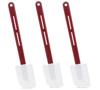 Silicone Rubber Baking Spatula Pack of 3, 14-Inch Commercial Silicone Spatulas for Baking, Rubber Baking Spatula Set Resistant to High Heat, Nonstick & Dishwasher Safe (3 in 14-Inch/Size M)