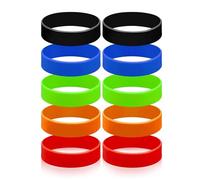 Silicone Rubber Bands 10 Pcs Silicone Bands for Sublimation Tumbler Wrap Anti Ghosting for Office Supplies, Women Men Adult Sport