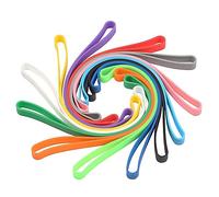 Silicone Rubber Bands,12 pcs Elastic Bands Large Wrapping Bands Coloured String,for Office Supply, File Folders, Books, Art, School,Home,Cooking, Wrapping(12 Colors)