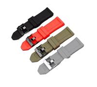Silicone Rubber Bracelet Watch Band 24mm 26mm 28mm Compatible With Diesel DZ4496 DZ4427 DZ4487 DZ4323 DZ4318 DZ4305 Men Sports Watches Strap(Gray-gold,26mm-width)