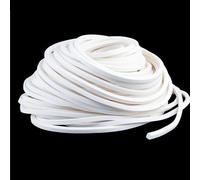 Silicone Rubber Foam Strip, Silicone Foam Seal Strip 2M Weather Stripping Square White Multiple Sizes(4x4mm)
