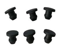 Silicone Rubber Hole Plug,Black Solid Caps T Type Cover Snap-on Gasket Blanking End Seal Stopper(Black 3pcs,A 8.5mm)