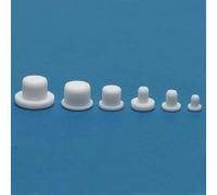 Silicone Rubber Hole Plug, Inner Stopper Eyelet Joint Waterproof Washer Protective Ring Threaded Plugs Cover Nut Cap T-plug Round-TS(White 10 Pcs,TS 9.2)