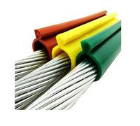 Silicone Rubber Overhead Line Insulation Sleeve, 10kV High Voltage Power Line Protection Cover for Wire Cable(Red-10ft/3m,ID 80mm/3.1in)