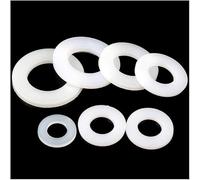Silicone Rubber Sheet ，500pcs Nylon Flat Washer Assortment Kit, Width 1 1.4 2.5mm Insulation Plain Round, M4 M8 M12 O Ring Gasket(Black,M10 x 20 x 1)(White,M8 x 16 x 1)