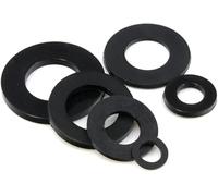 Silicone Rubber Sheet ，500pcs Nylon Flat Washer Assortment Kit, Width 1 1.4 2.5mm Insulation Plain Round, M4 M8 M12 O Ring Gasket(Black,M10 x 20 x 1)(Black,M4 x 9 x 1)