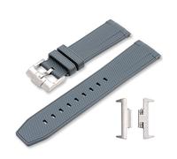 Silicone Rubber Strap Compatible With Tissot PRX Series T137.407/T137.410 Super Player Men Quick Release Steel Adapter Watch Band Belt 12mm(Grey)
