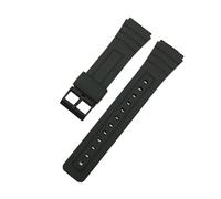 Silicone Rubber Strap Fit For Casio W800H A158/168 AE1200/1300 F91W F84 Watchband Men Women Bracelet Accessories(Black-black,14mm)