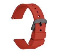 Silicone Rubber Watch Strap 12mm 14mm 15mm 16mm 17mm 18mm 19mm 20mm 21mm 22mm 24mm For Men Women Replacement Bracelet(Red-Black,22mm)