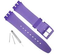 Silicone Rubber Watch Strap/Watch Band Replacement for Swatch (17mm 19mm 20mm), 17mm, Silicone, no gemstone