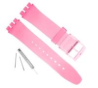 Silicone Rubber Watch Strap/Watch Band Replacement for Swatch (17mm 19mm 20mm), 17mm, Silicone, no gemstone