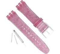 Silicone Rubber Watch Strap/Watch Band Replacement for Swatch (17mm 19mm 20mm), 17mm, Silicone, no gemstone