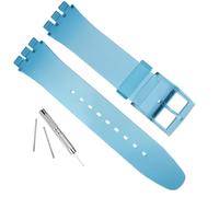 Silicone Rubber Watch Strap/Watch Band Replacement for Swatch (17mm 19mm 20mm), 19mm, Silicone, no gemstone