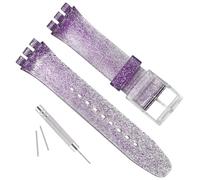 Silicone Rubber Watch Strap/Watch Band Replacement for Swatch (17mm 19mm 20mm), 19mm, Silicone, no gemstone